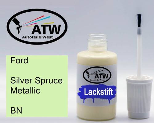 Ford, Silver Spruce Metallic, BN: 20ml Lackstift, von ATW Autoteile West.